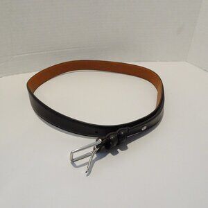 BOCONI Black Leather Belt Size 34 Career Dress